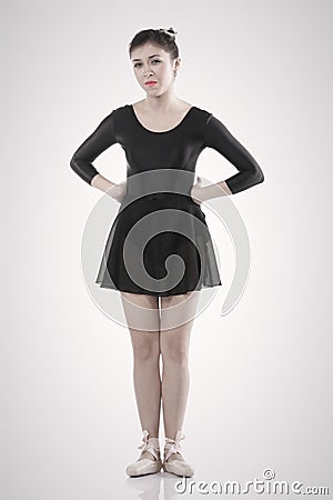 Ballerina expressing reproach Stock Photo