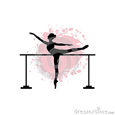 Ballerina icon isolated on white background Vector Illustration