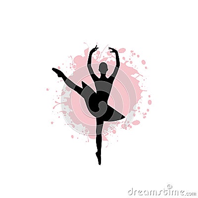 Ballerina icon isolated on white background Stock Photo