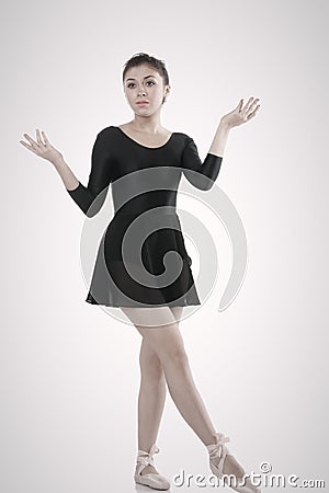 Ballerina in perplexity Stock Photo