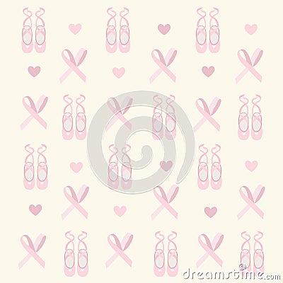 Ballerina shoes background Vector Illustration