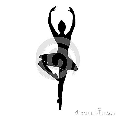 Ballerina simple icon Stock Photo