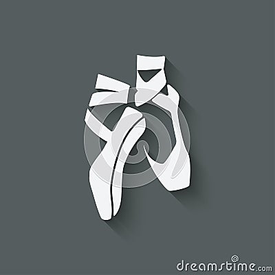 Ballet dance studio symbol Vector Illustration