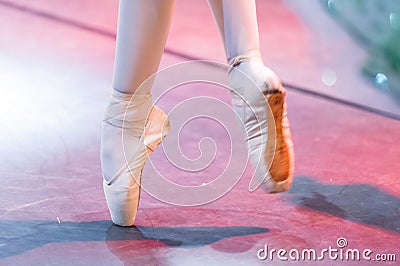 Ballet dancer feet Stock Photo