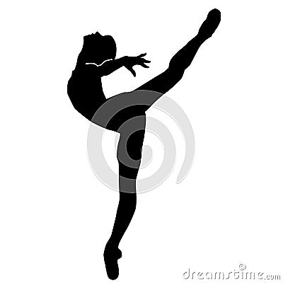 Ballet dancer silhouette by crafteroks Vector Illustration