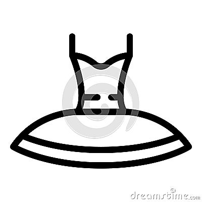 Ballet dancing dress icon, outline style Vector Illustration