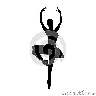 Ballet logo for ballet school, dance studio. vector illustration. Vector Illustration