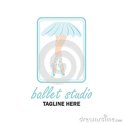 Ballet logo for ballet school. vector illustration Vector Illustration