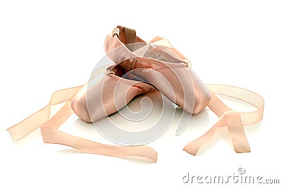 Ballet pointe shoes Stock Photo