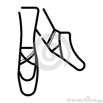 Ballet pointes. dance studio symbol Stock Photo