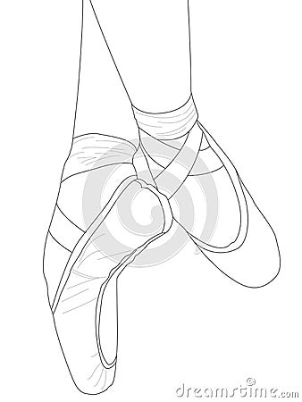 Ballet shoes Vector Illustration