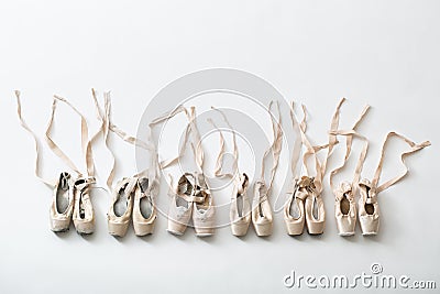 Ballet shoes pointe isolated Stock Photo