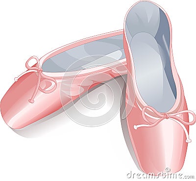 Ballet slippers Vector Illustration