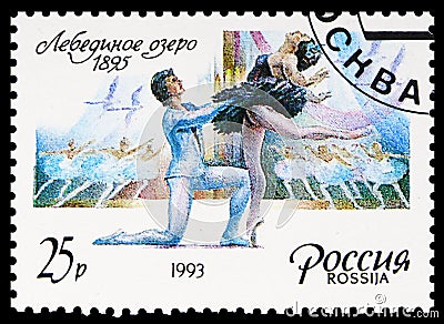 Ballet `Swan Lake`, 1895, Russian Ballet serie, circa 1993 Editorial Stock Photo