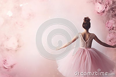 Ballet themed background large copy space - stock picture backdrop Stock Photo