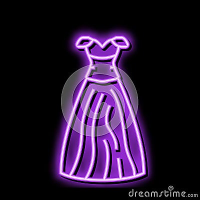 ballgown bride dress color icon vector illustration Vector Illustration