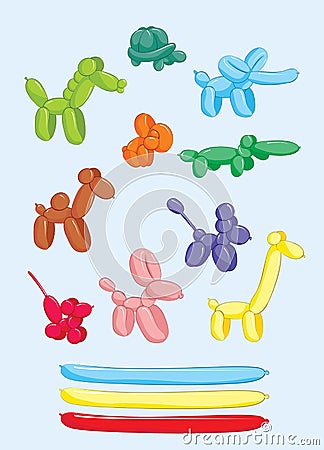 Balloon animals Vector Illustration