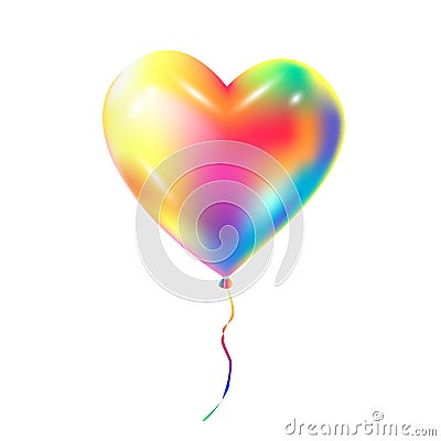 Heart Balloon 3D Vector Illustration