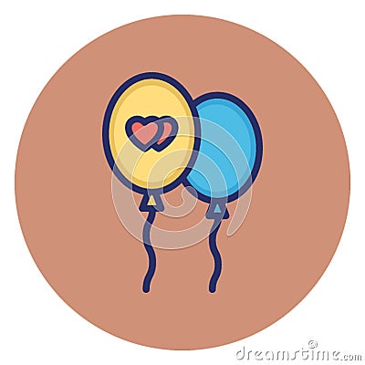 Balloon, celebrations Vector Icon which can easily edit Stock Photo