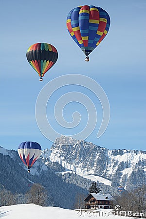 Balloon Festival Chateau DOex 2014 Editorial Stock Photo