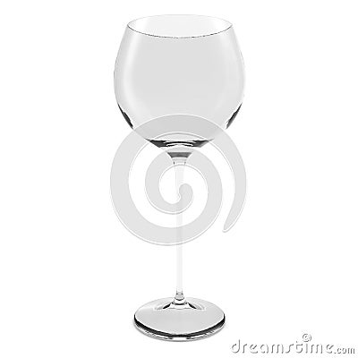 Balloon Glass Wine Isolated on White Background 3D Illustration Stock Photo