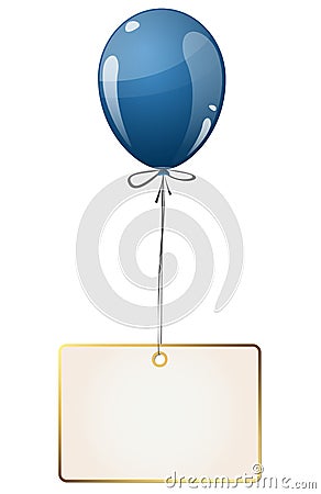 balloon with hangtag Vector Illustration