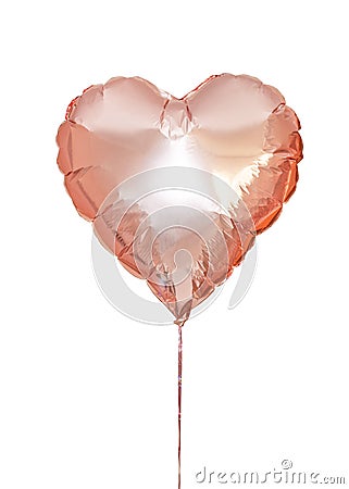 balloon inflatable air in the shape of a heart isolated on a white background Stock Photo