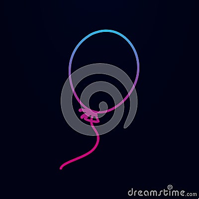 Balloon line nolan icon. Simple thin line, outline vector of web icons for ui and ux, website or mobile application Stock Photo