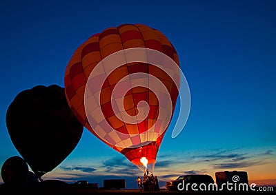 Balloon Night Glow Stock Photo