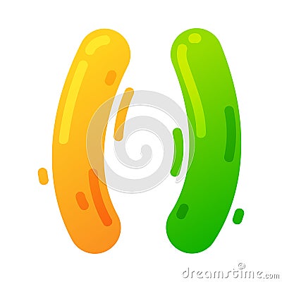 Balloon Parentheses or Round Brackets as Punctuation Mark Vector Illustration Stock Photo