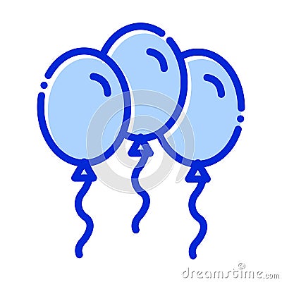 Balloon, party, celebration, festivity fully editable vector icons Stock Photo