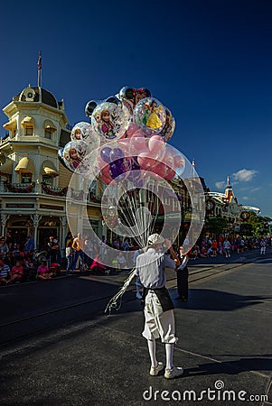 Balloon Seller - Magic Kingdom, WDW Editorial Stock Photo