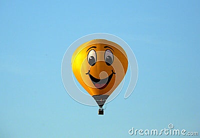 Balloon smile on blue background Editorial Stock Photo
