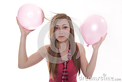 Balloon Static Electricty Stock Photo