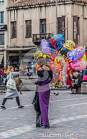 Balloon street seller Editorial Stock Photo