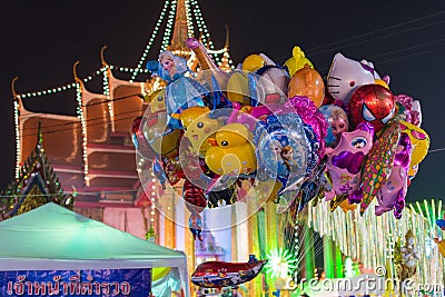 Balloon in a temple festival carnival Editorial Stock Photo