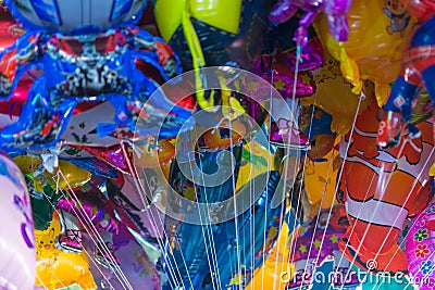 Balloon in a temple festival carnival Editorial Stock Photo