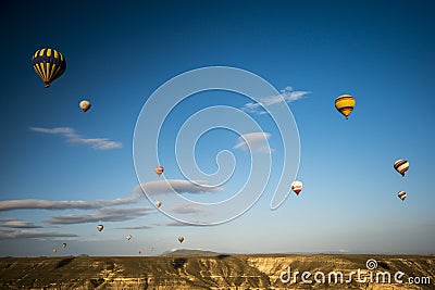 balloon tour in cappadocia, turkey Editorial Stock Photo
