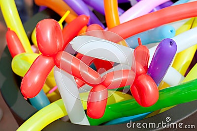 Balloon twisting art children workshop Stock Photo