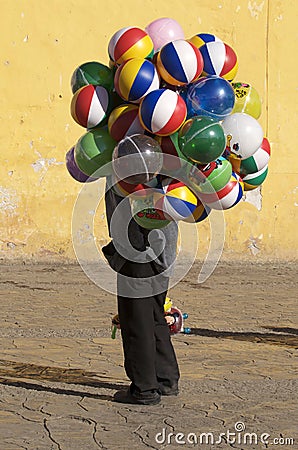 Balloon Vendor Editorial Stock Photo