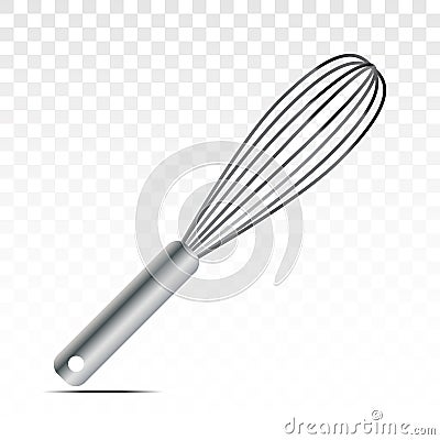 Balloon whisk to mixing or whisking the batter. Flat vector icons for cooking applications and websites Vector Illustration