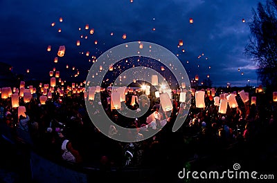 Balloon wishes Editorial Stock Photo