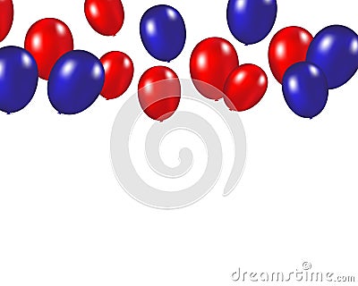 Balloons background vector illustration on a white Vector Illustration