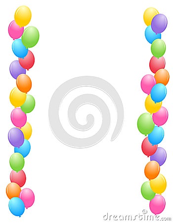 Balloons border / frame Vector Illustration