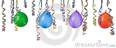 Balloons and confetti Stock Photo