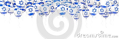 Balloons frame with flag of israel Cartoon Illustration