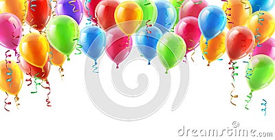 Balloons header background Vector Illustration
