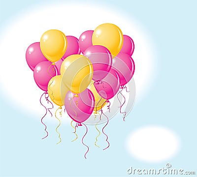 Balloons heart Vector Illustration