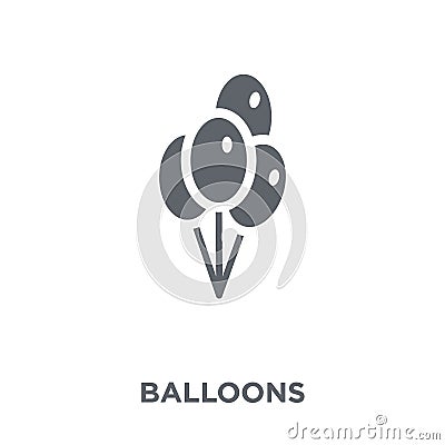 Balloons icon from Christmas collection. Vector Illustration