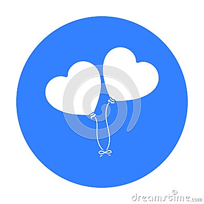 Balloons icon isolated on white background. Romantic symbol stock vector illustration. Vector Illustration